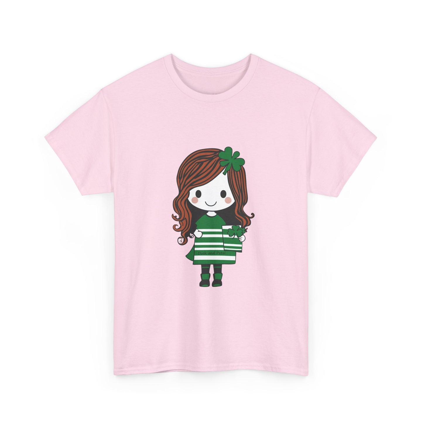 T-Shirt Kawaii Girl Saint Patrick's Day Unisex Heavy Cotton Tee