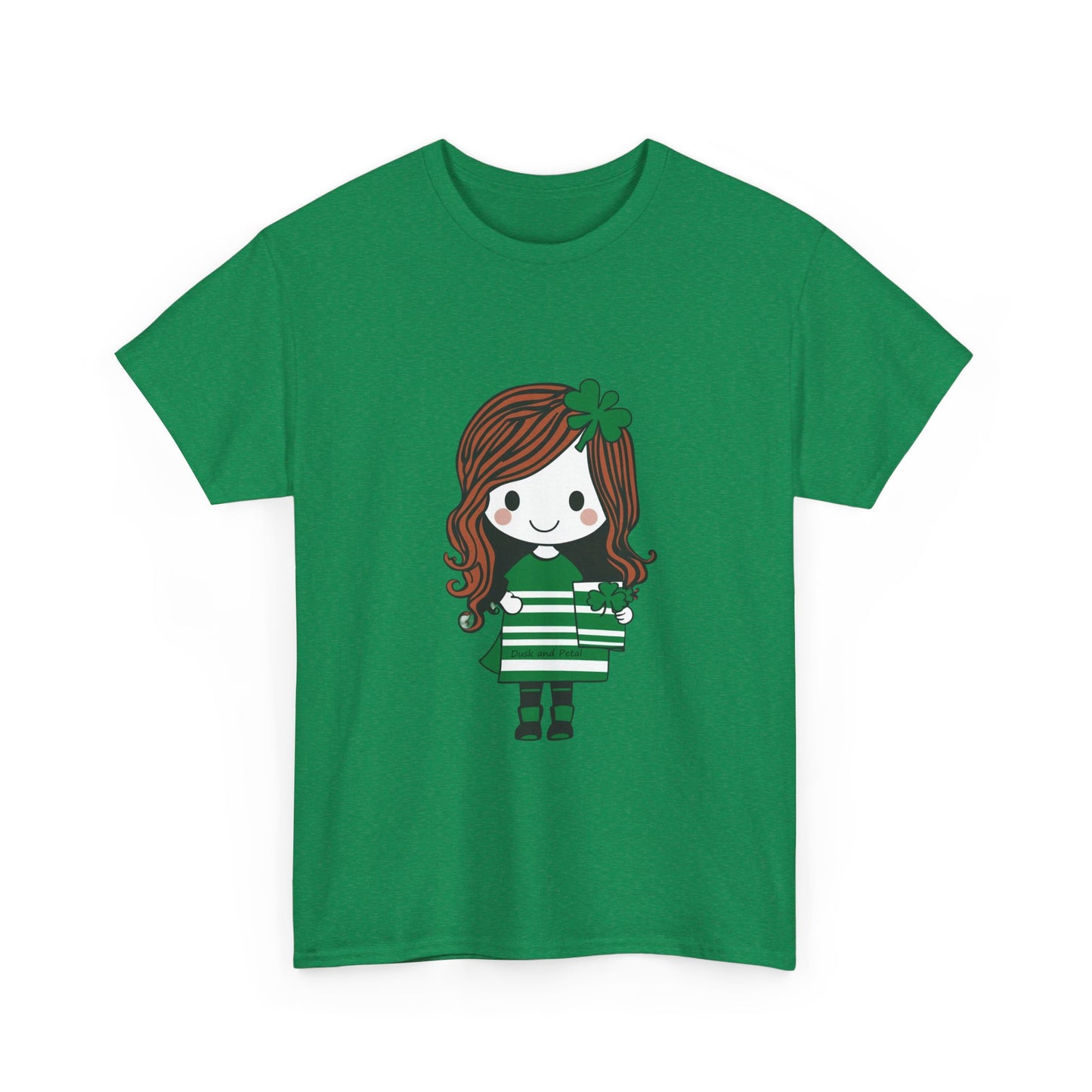 T-Shirt Kawaii Girl Saint Patrick's Day Unisex Heavy Cotton Tee