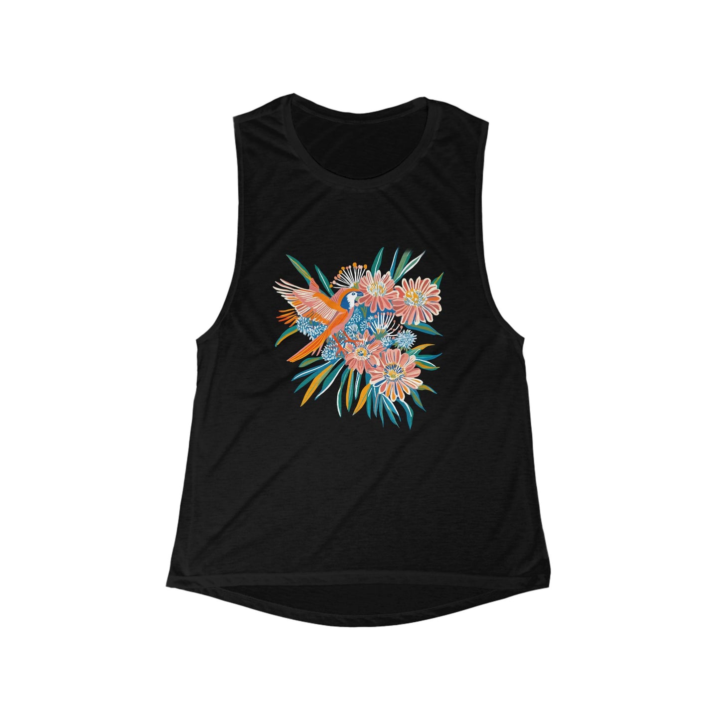 Tank Top - Wildflowers Women's Flowy Scoop Muscle Tank