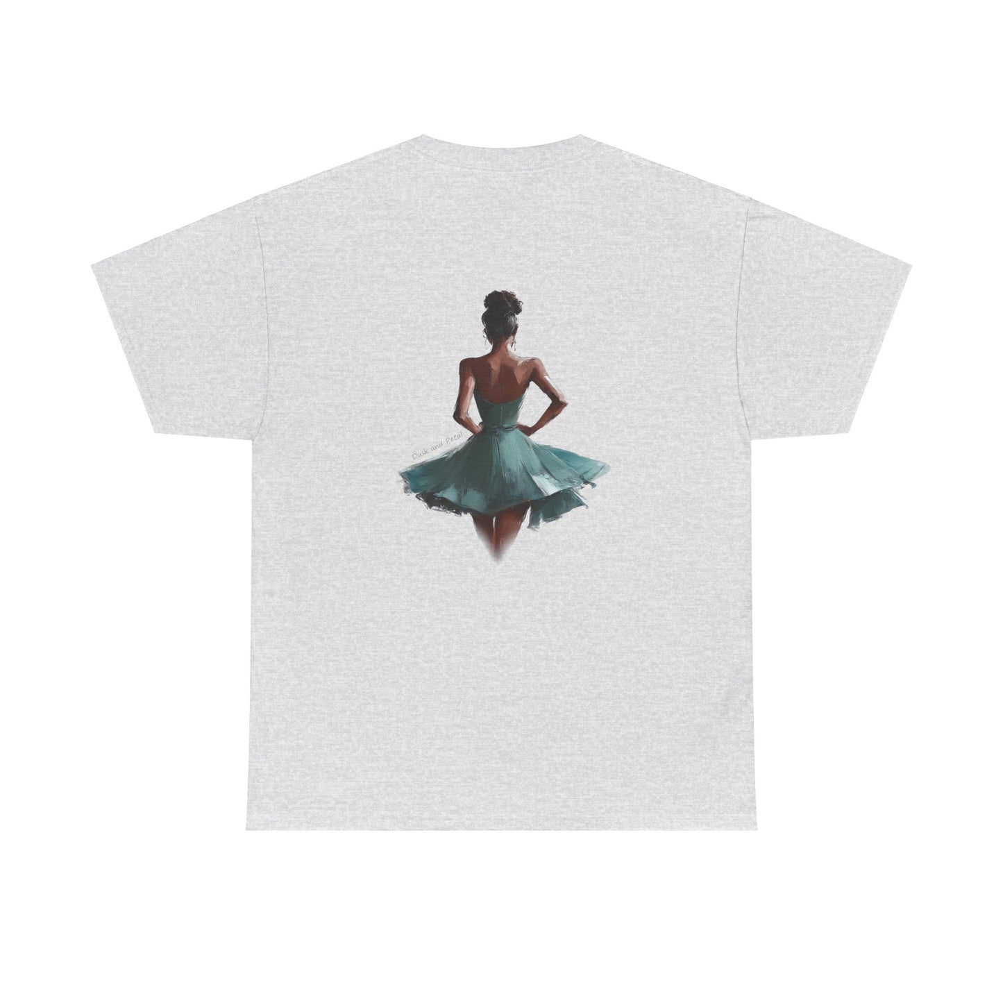 Teal Dress Walking Away Tee - Woman in Oil Painting - Unisex T-Shirt