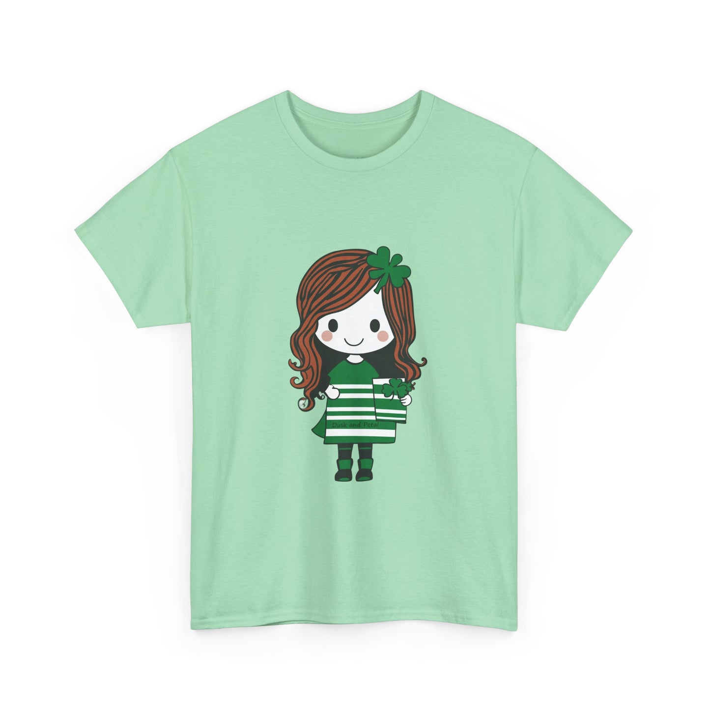 T-Shirt Kawaii Girl Saint Patrick's Day Unisex Heavy Cotton Tee