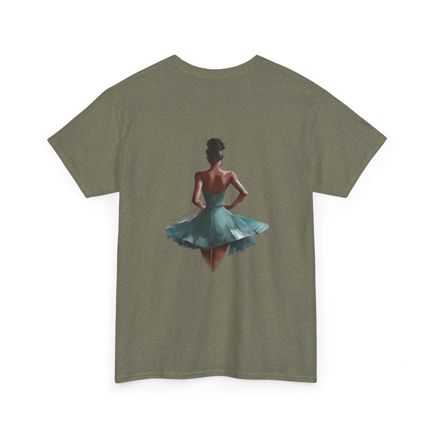 Teal Dress Walking Away Tee - Woman in Oil Painting - Unisex T-Shirt