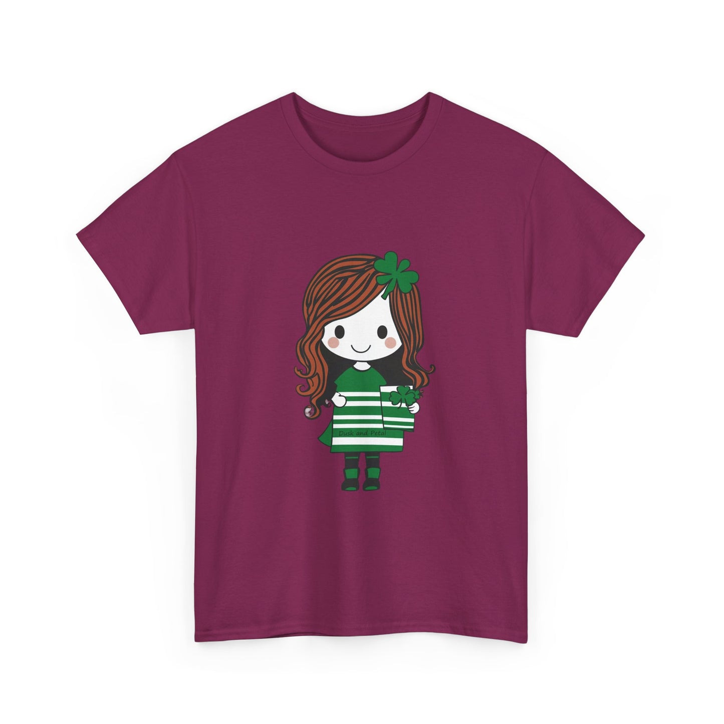 T-Shirt Kawaii Girl Saint Patrick's Day Unisex Heavy Cotton Tee