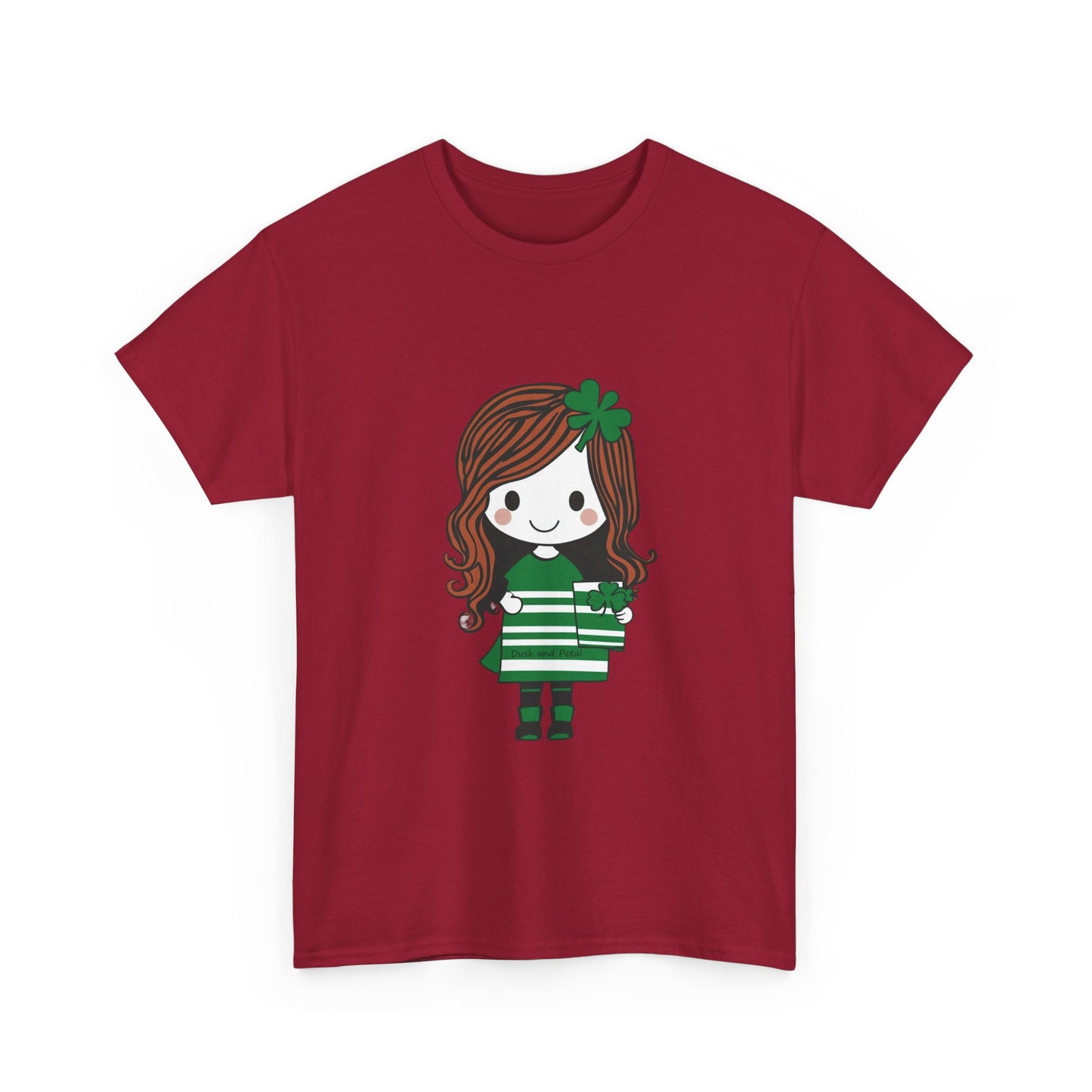 T-Shirt Kawaii Girl Saint Patrick's Day Unisex Heavy Cotton Tee