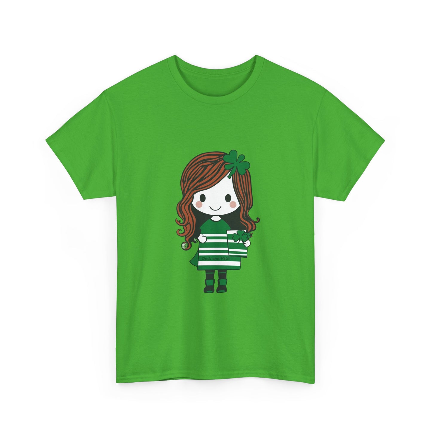 T-Shirt Kawaii Girl Saint Patrick's Day Unisex Heavy Cotton Tee