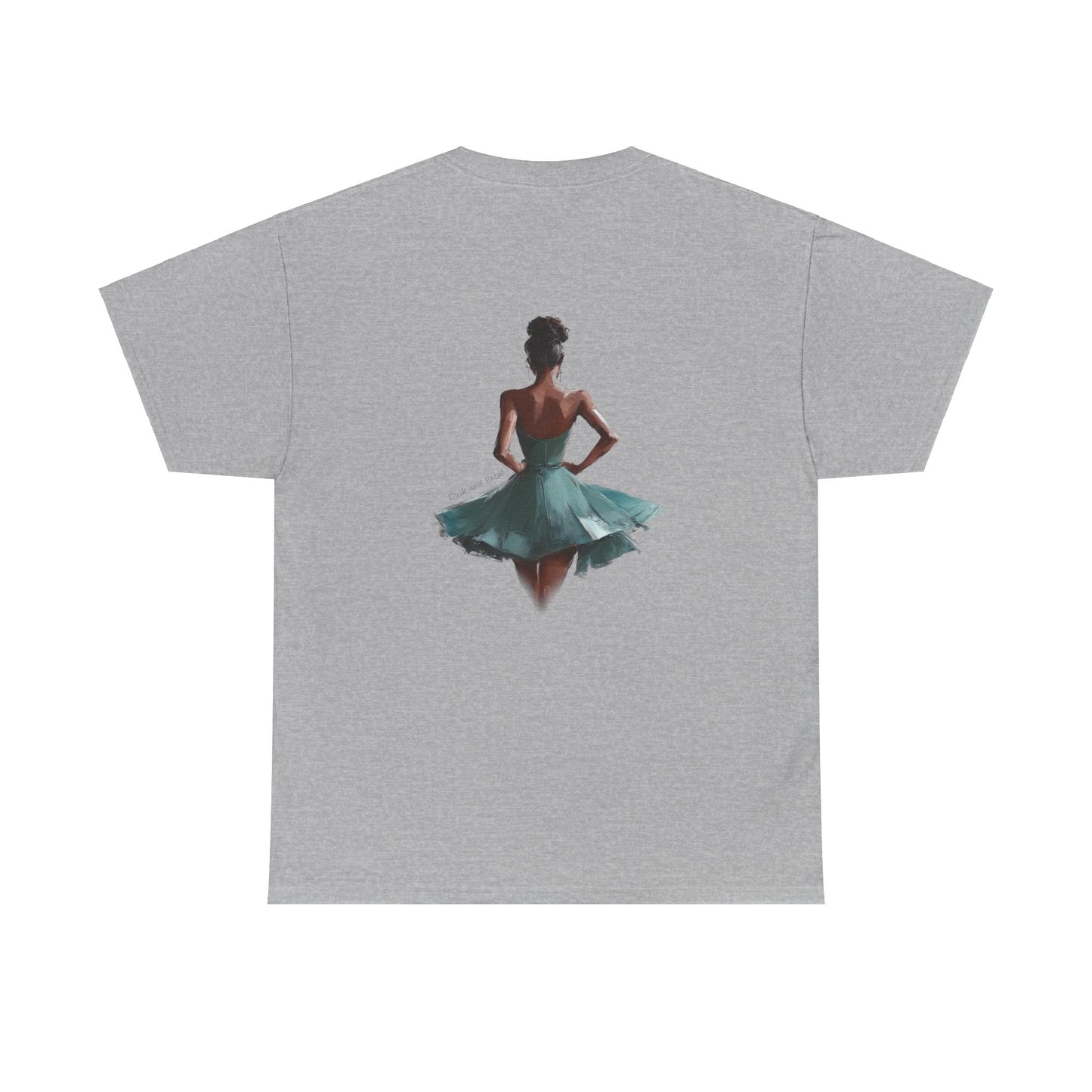 Teal Dress Walking Away Tee - Woman in Oil Painting - Unisex T-Shirt