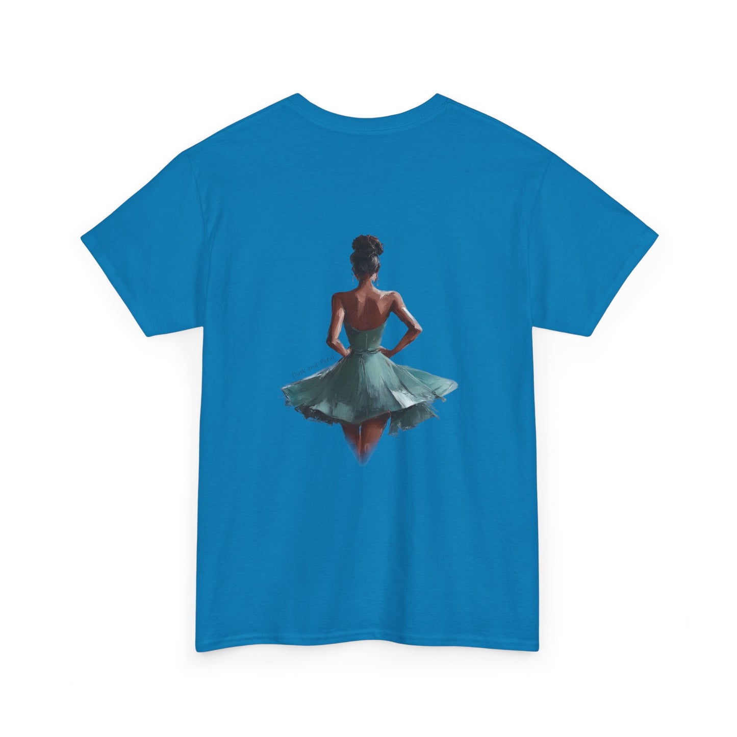 Teal Dress Walking Away Tee - Woman in Oil Painting - Unisex T-Shirt