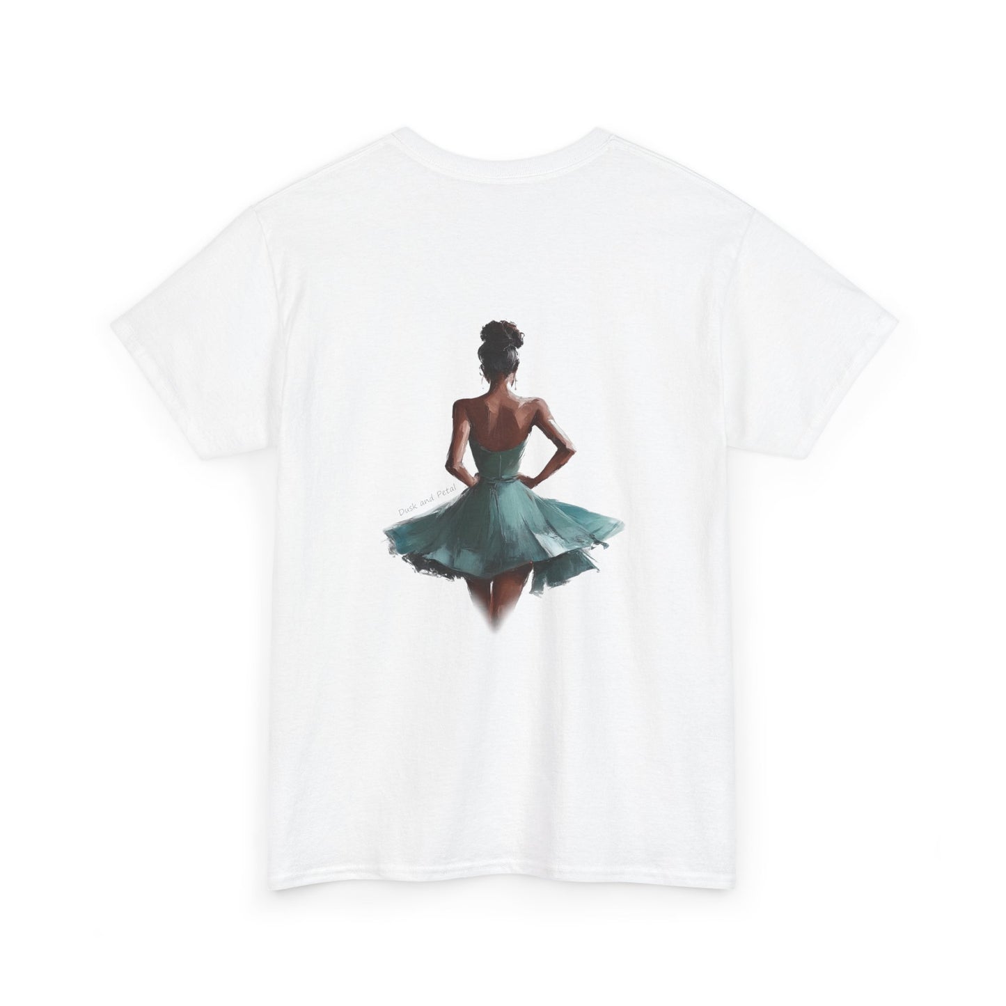 Teal Dress Walking Away Tee - Woman in Oil Painting - Unisex T-Shirt