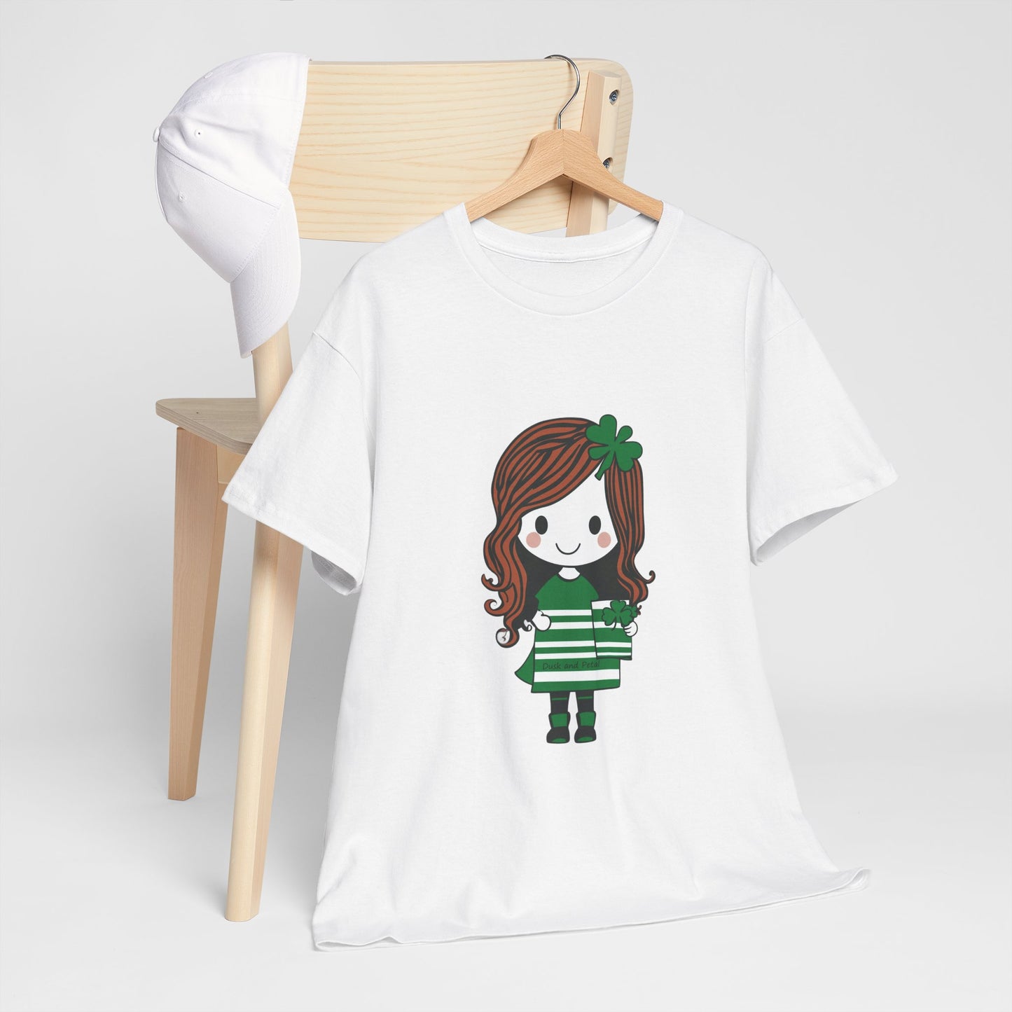 T-Shirt Kawaii Girl Saint Patrick's Day Unisex Heavy Cotton Tee