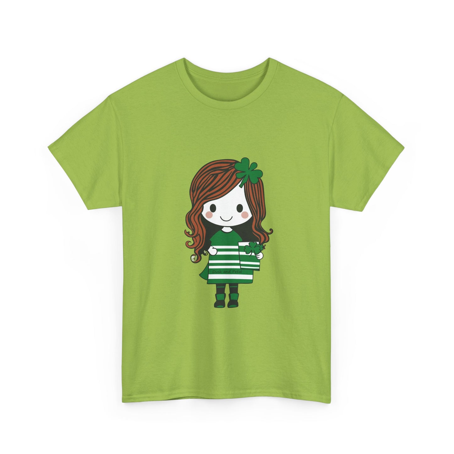 T-Shirt Kawaii Girl Saint Patrick's Day Unisex Heavy Cotton Tee