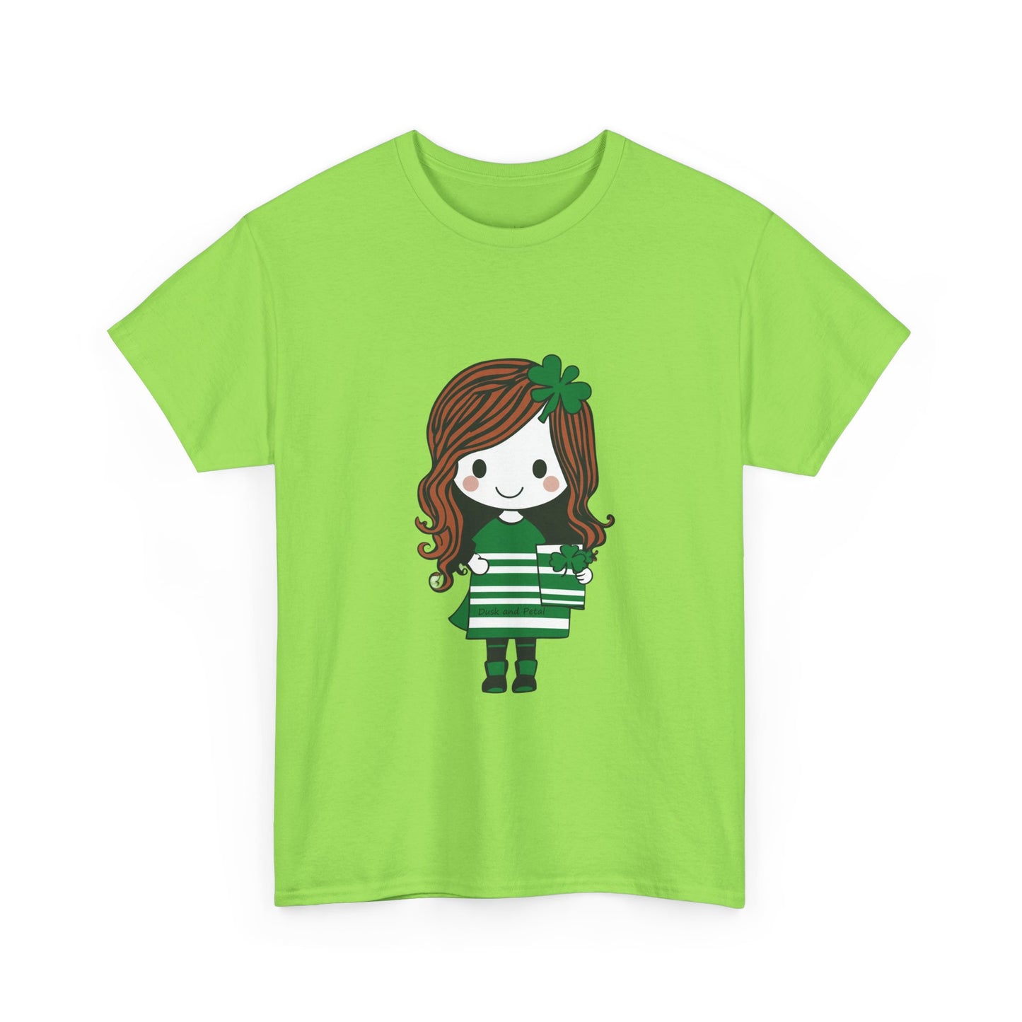 T-Shirt Kawaii Girl Saint Patrick's Day Unisex Heavy Cotton Tee