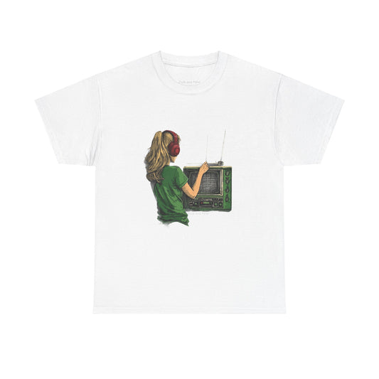 T-Shirt Tune in Girl Unisex Heavy Cotton Tee