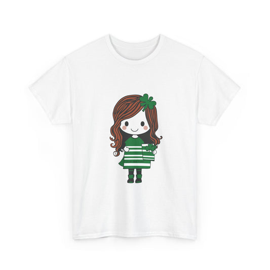 T-Shirt Kawaii Girl Saint Patrick's Day Unisex Heavy Cotton Tee